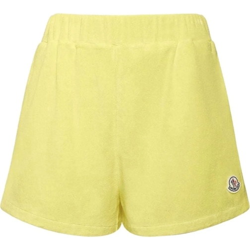 Moncler Shorts Logo Patch Terry Shorts gelb