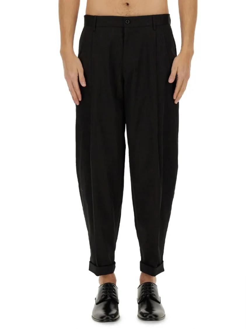 Thumbnail - Dolce&Gabbana - Double Pence Pants - Größe 48 - schwarz