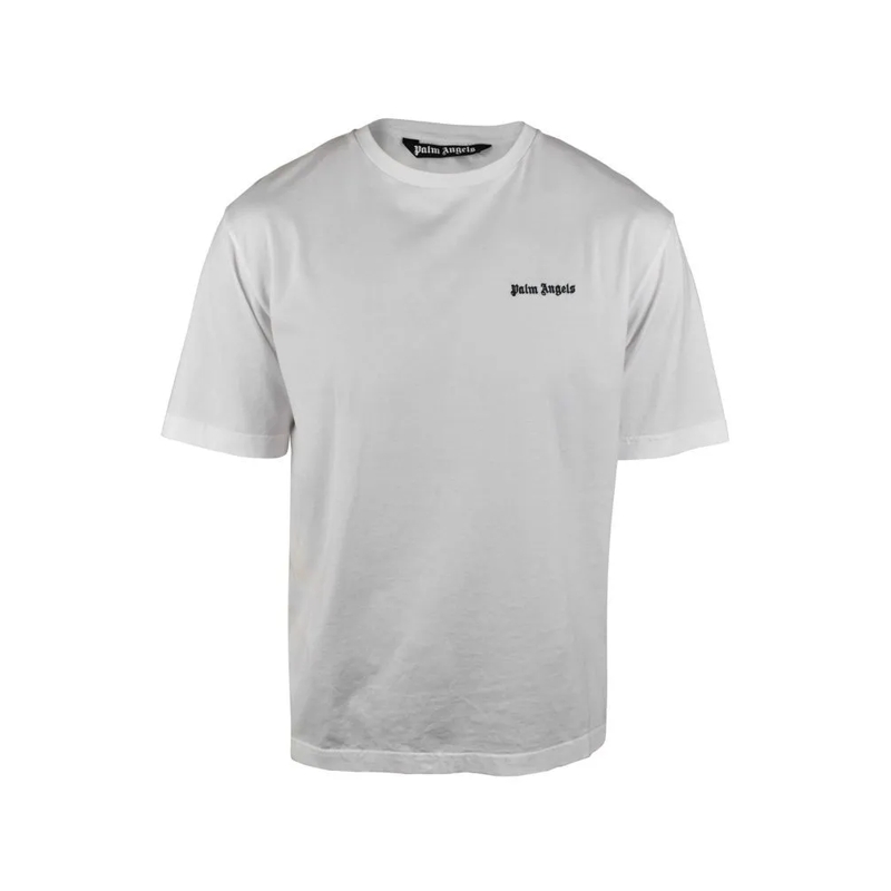 Palm Angels T-shirt Relaxed Fit Cotton T-Shirt With Embroidered Logo White