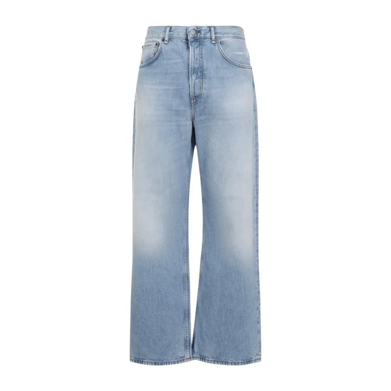 Acne Studios Jeans Relaxed Wide-Leg Jeans With Light Wash Finish Blue
