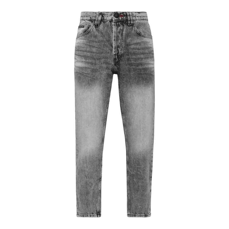 Philipp Plein Jeans Jeans Carrot Fit Iconic Plein grau