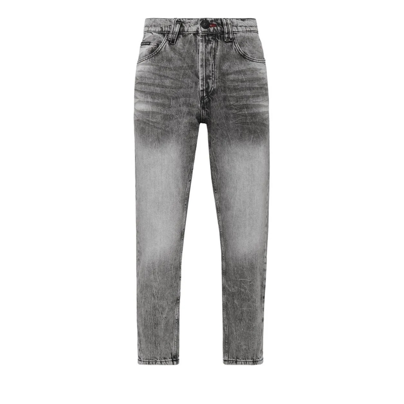 Philipp Plein Jeans Jeans Carrot Fit Iconic Plein grau