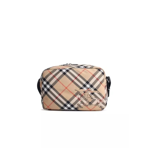 Burberry Bag Check' Beige Polyester Blend Room Neutrals Sac à bandoulière