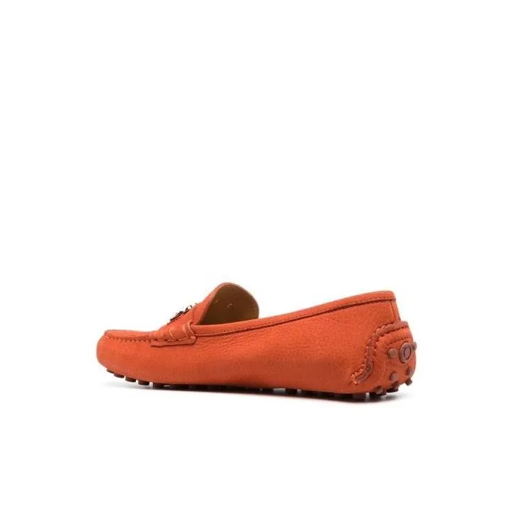 Salvatore Ferragamo Orange Double Gancini Moccasins Orange Loafer