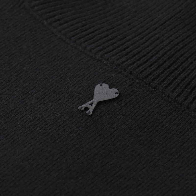 AMI Paris Pullover Pullover aus Merinowolle schwarz(Image 5)