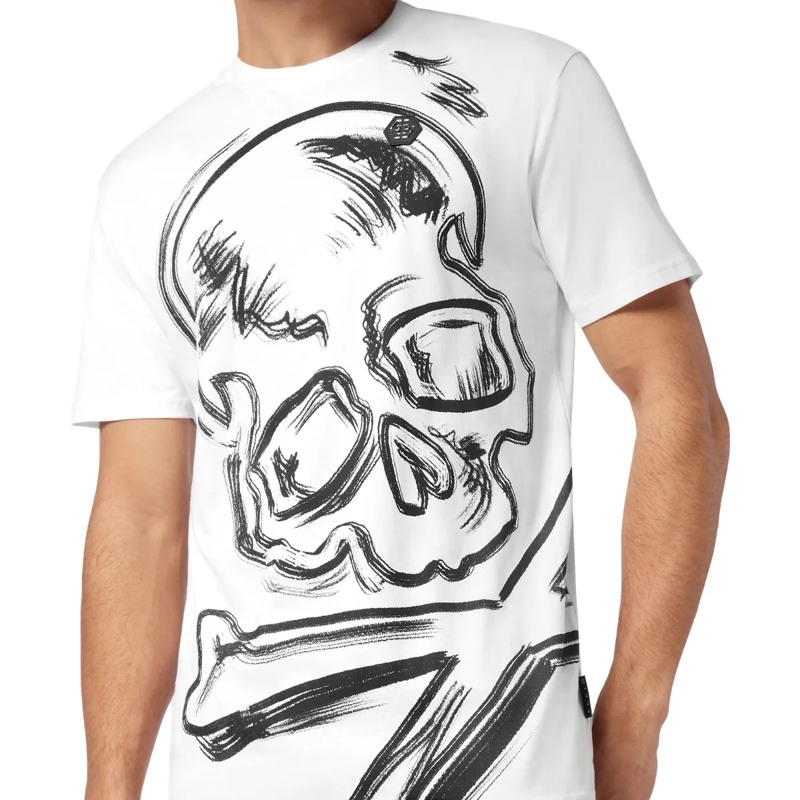 Philipp Plein T-Shirt T-Shirt Rundhalsausschnitt Skull weiss(Image 5)