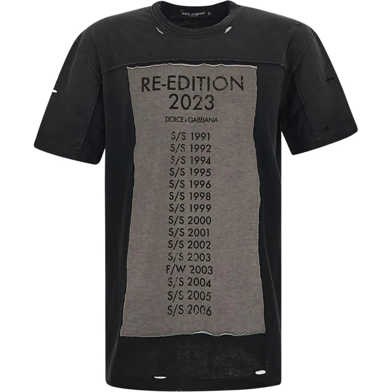 Dolce&Gabbana T-shirt T-shirt Re-Edition 2023 schwarz