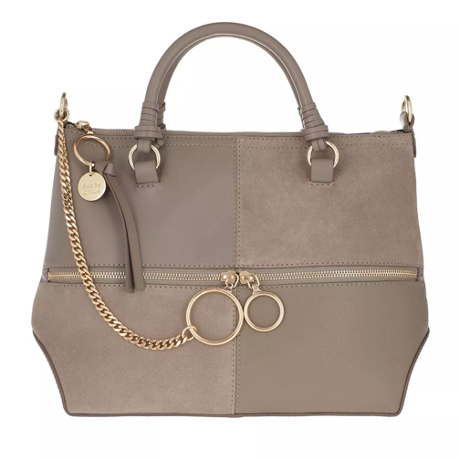 See By Chloé Emy Shoulder Bag Leather Motty Grey Draagtas