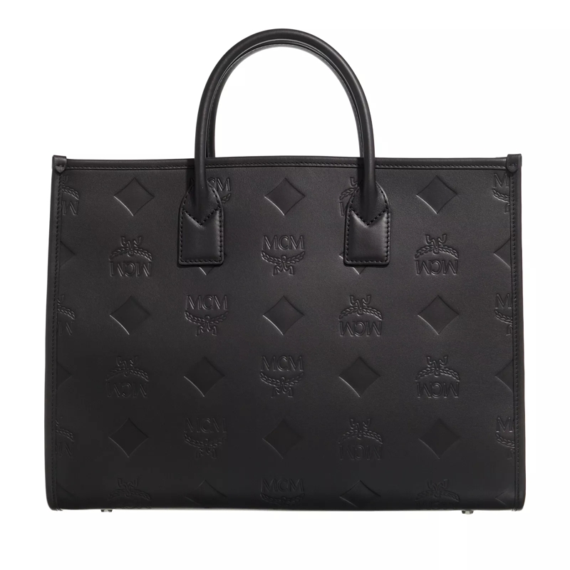 MCM Tote Munchen Eb Maxi Mn Leather Tote Large Black