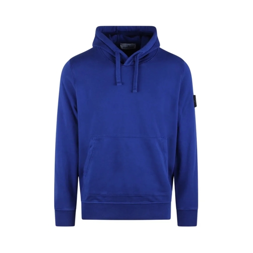 Stone Island Hoodie Badge Logo Classic Hoodie Blue