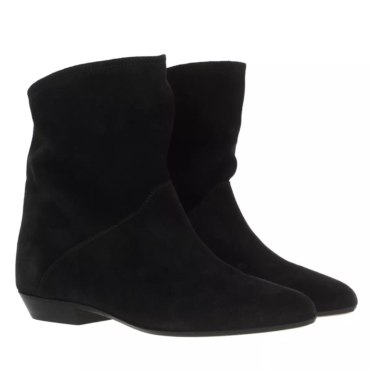 Isabel marant black store suede ankle boots