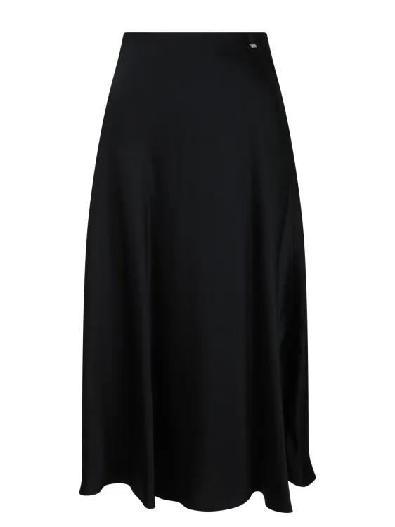 Herno - Satin Fluid Skirt - Größe 42 - schwarz