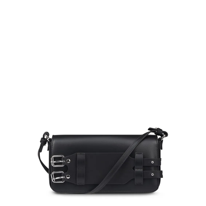 MM6 Maison Margiela Schultertasche Structured Black Bag With Unique Buckle Detail Black