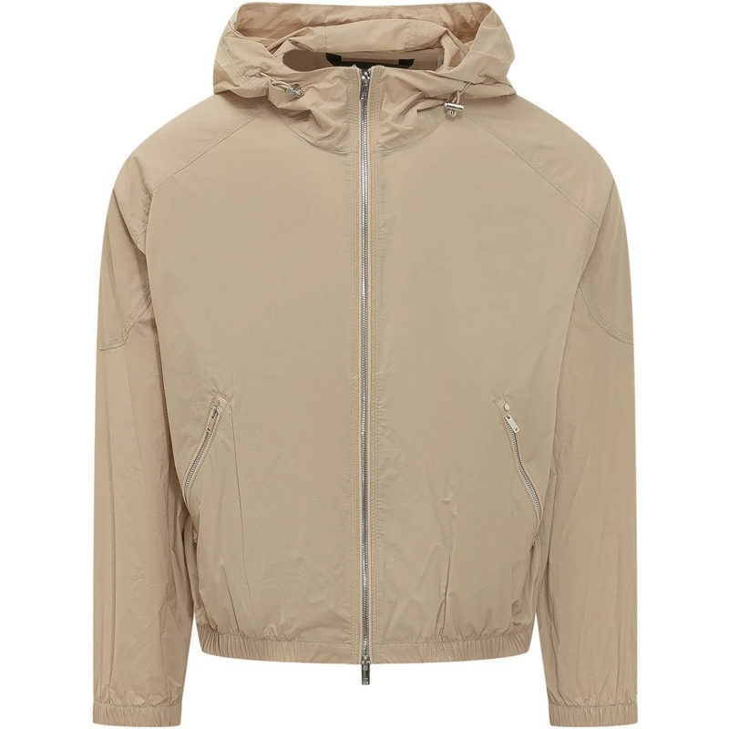 Moose Knuckles Daunenjacke Giacca con Cappuccio e Zip beige