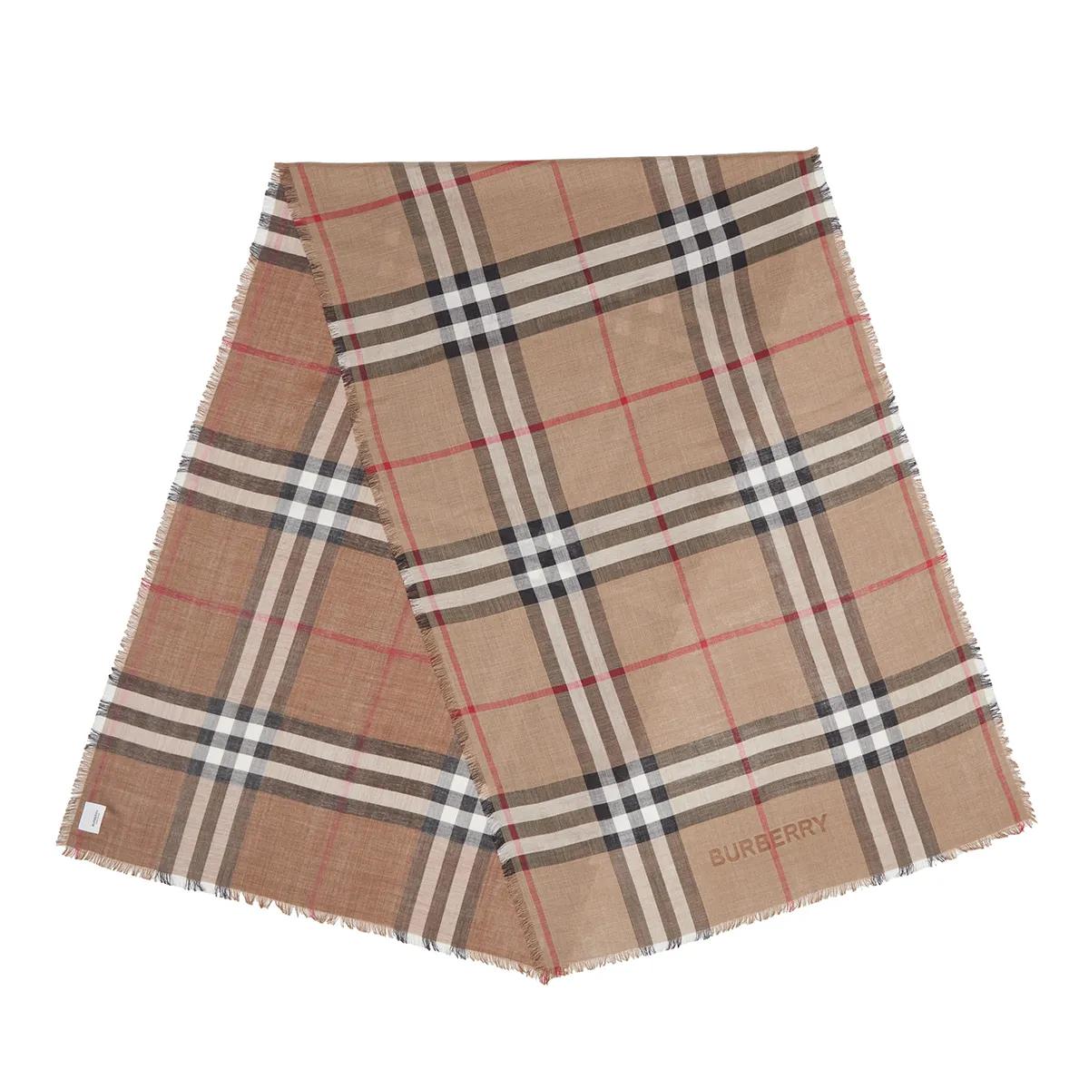 Burberry Tücher & Schals - Checked Gauze - Gr. unisize - in Braun - für Damen