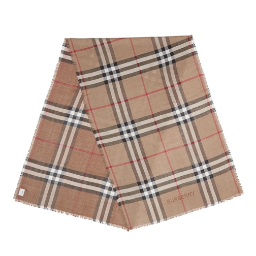 Burberry Checked Gauze Archive Beige Lichtgewicht Sjaal