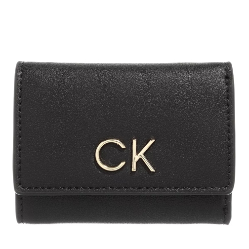 Calvin Klein Re-Lock Trifold XXS Ck Black Tri-Fold Portemonnee