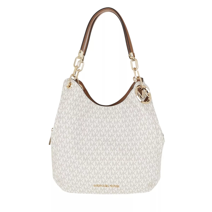 Michael Kors Lillie Large Chain Shoulder Tote Vanilla Acrn Hobo Bag