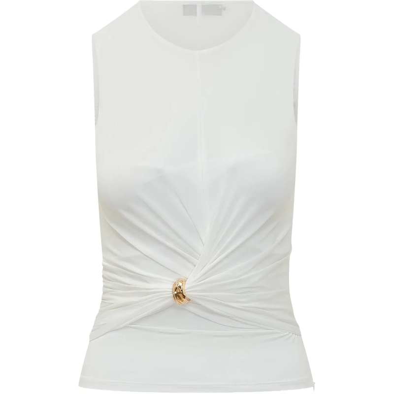 Elisabetta Franchi Top Top Con Nodo weiß