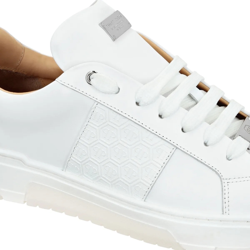 Philipp Plein Low-Top-Sneaker Lo-Top Turnschuhe Monogram weiss(Image 4)