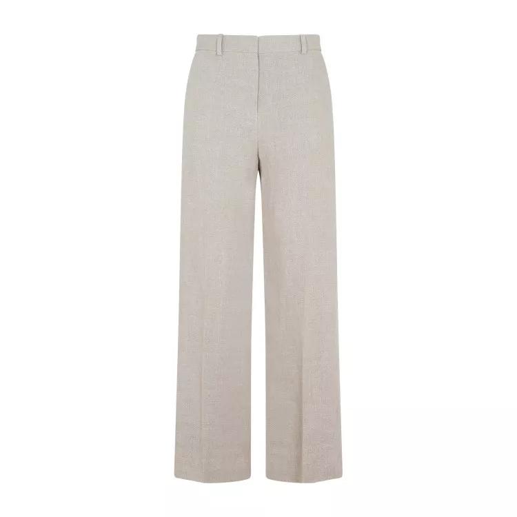 TOTEME - Ecru Linen Mid-Waist Straight Trousers - Größe 36 -