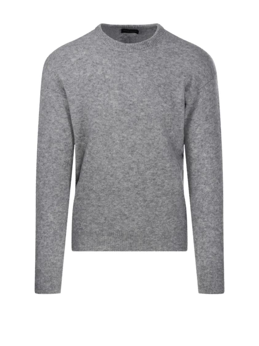 Thumbnail - Roberto Collina - Round Neck Sweater - Größe 48 - grau