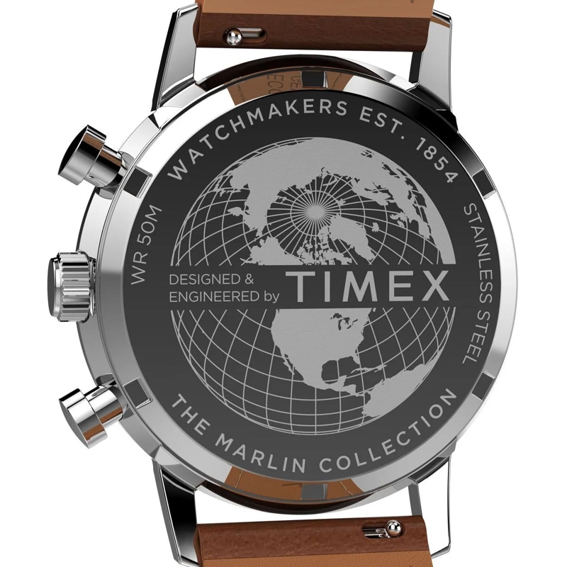 Timex Quarzuhr Quarz-Analoguhr Marlin Chronograph Stripes braun(Image 4)