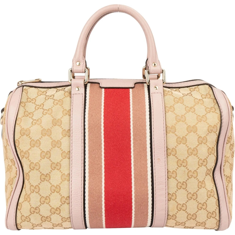 Gucci Schultertasche Gucci GG Monogram Boston Handbag braun