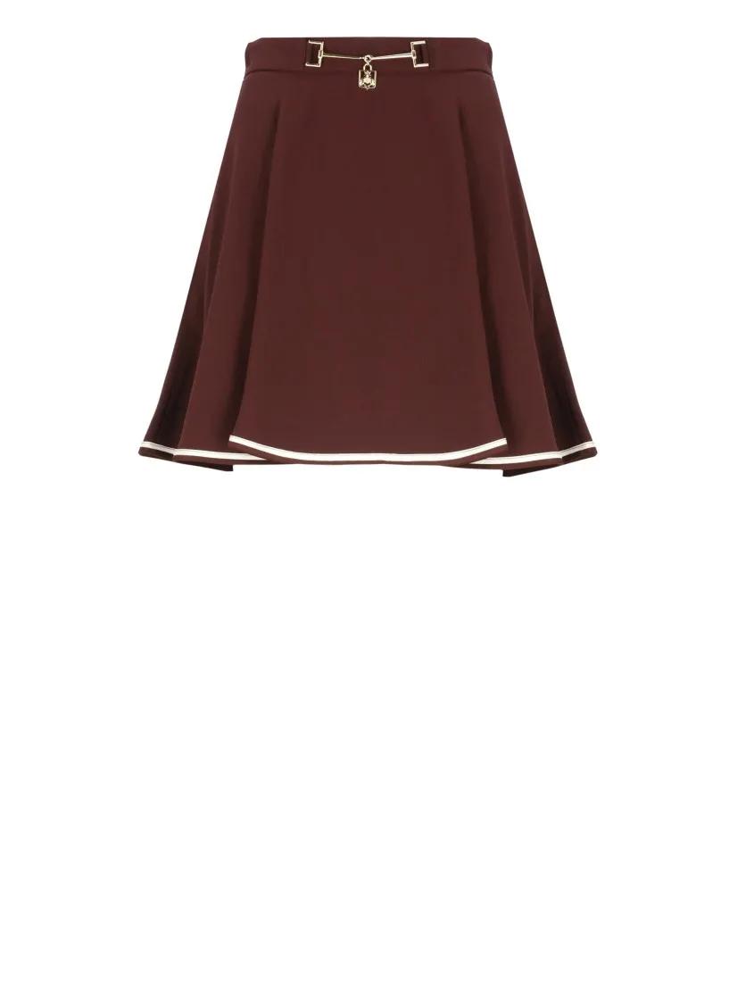 Elisabetta Franchi - Crepe Full Mini Skirt - Größe 40 - rot