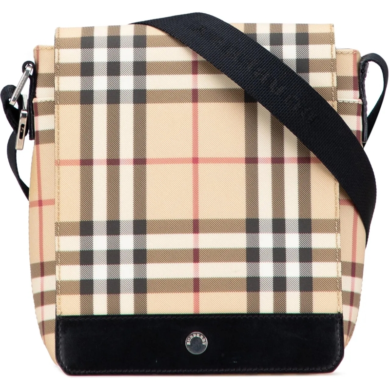 Burberry Sac à bandoulière House Check Canvas Flap Crossbody braun