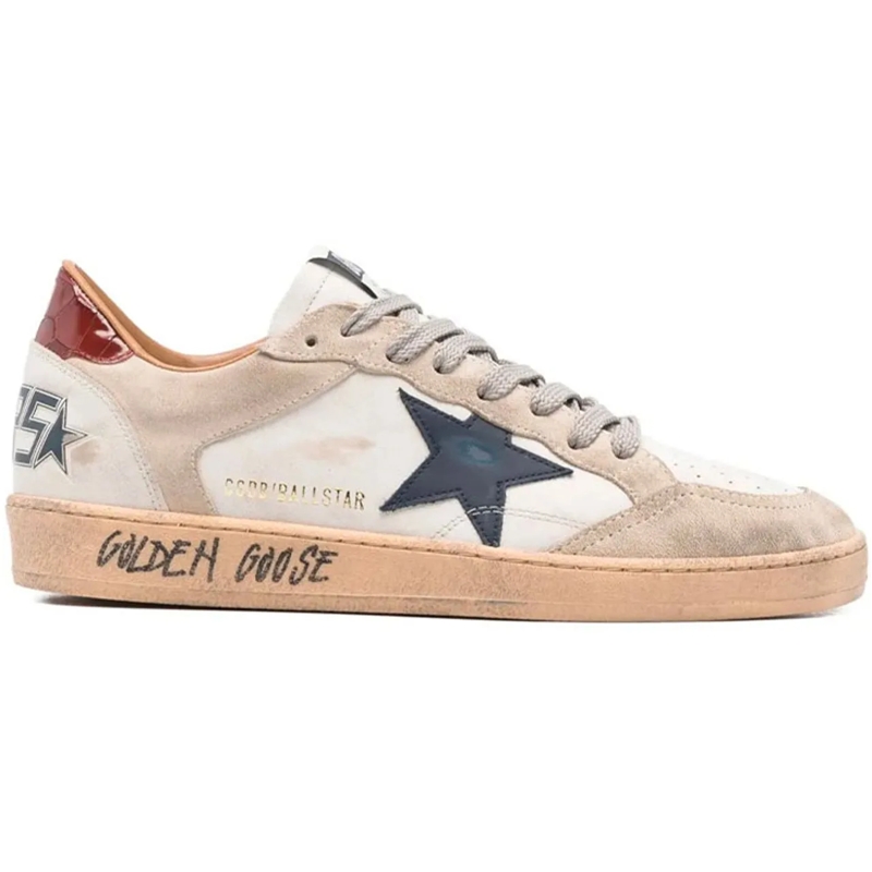 Golden Goose Low-Top-Sneaker baskets ball star 2 beige