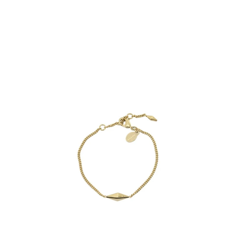 Jimmy Choo Armband Delicate Gold Bracelet With Elongated Diamond Char Not Applicable