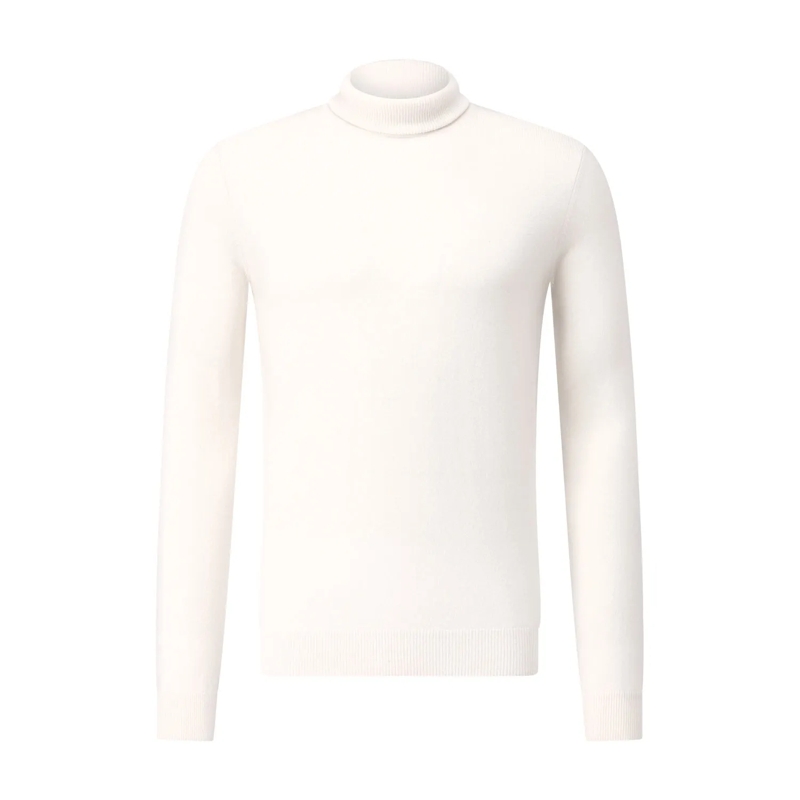 Simon Gray Rollkragenpullover Rollkragenpullover aus Kaschmir blau
