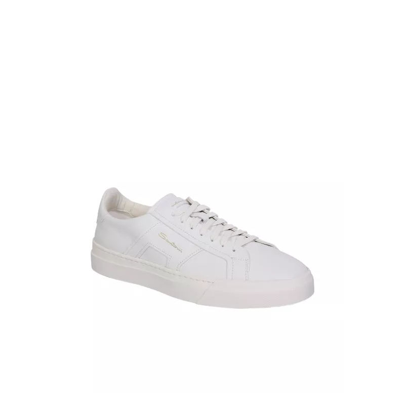 Santoni Low-Top-Sneaker White Panelled Design Sneakers Neutrals(Image 4)