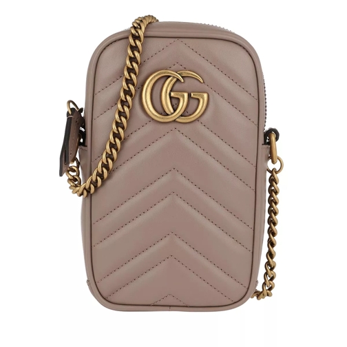 Gucci GG Marmont Mini Bag Leather Pink Crossbody Bag