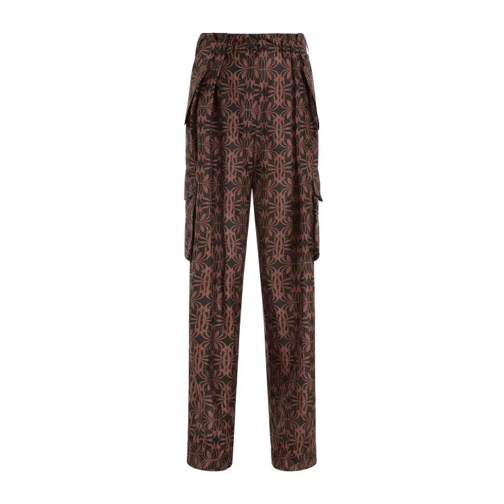 Dries Van Noten Polkar Black Silk Pants Brown 