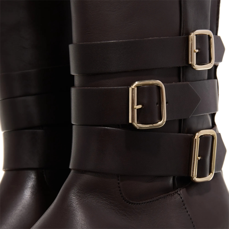 Nubikk Biker Boots Frank Lynn Dk Brown Leather(Image 4)