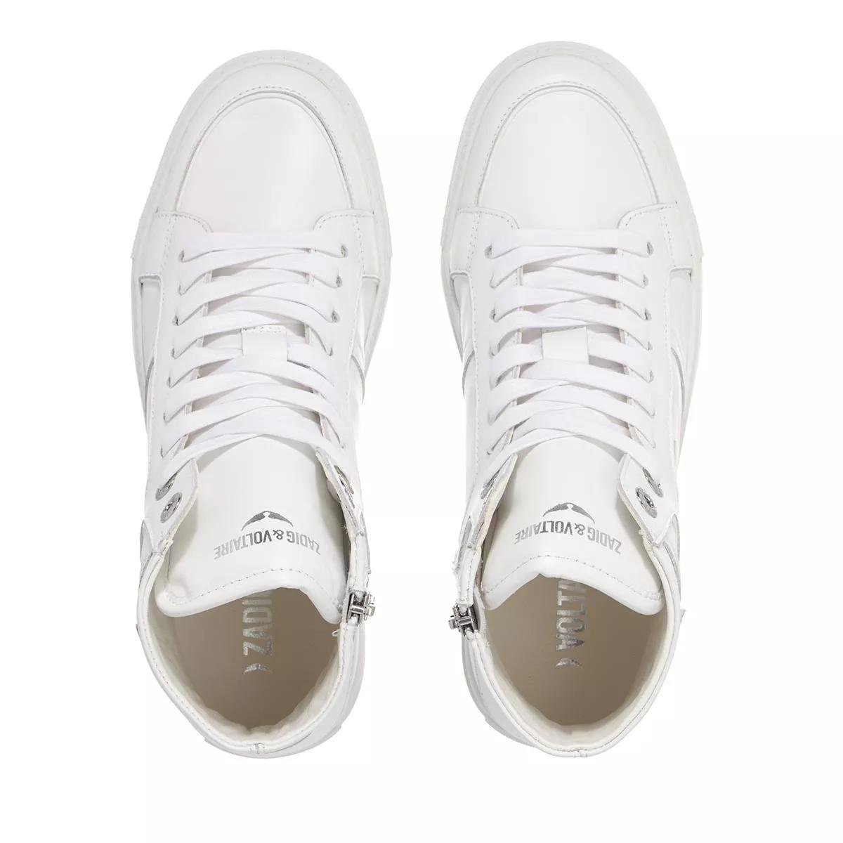 Zv1747 High Flash Smooth Calfs Blanc High-Top Sneaker