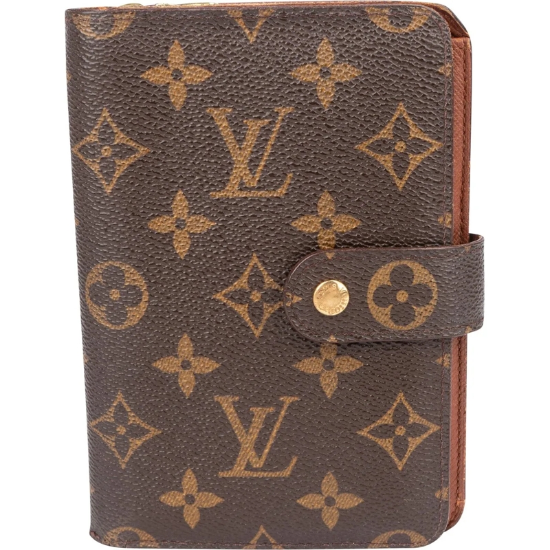Louis Vuitton Geldbörse Louis Vuitton Canvas Monogram Porto Papier Zip Wal braun