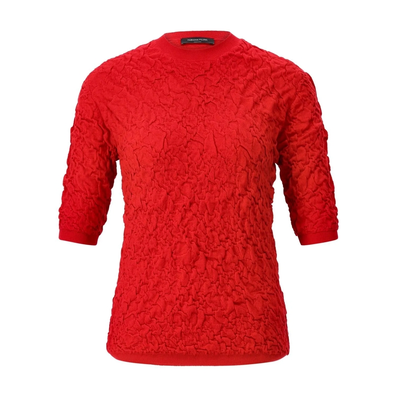Fabiana Filippi Chemise Shirt aus Wolle Rot