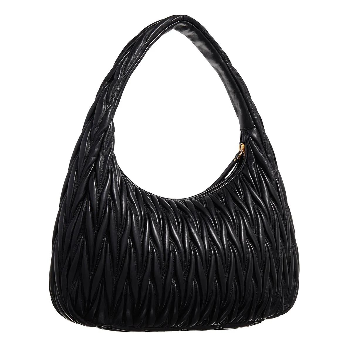 Miu Crossbody bags Nappa Leather Shoulder Bag in zwart