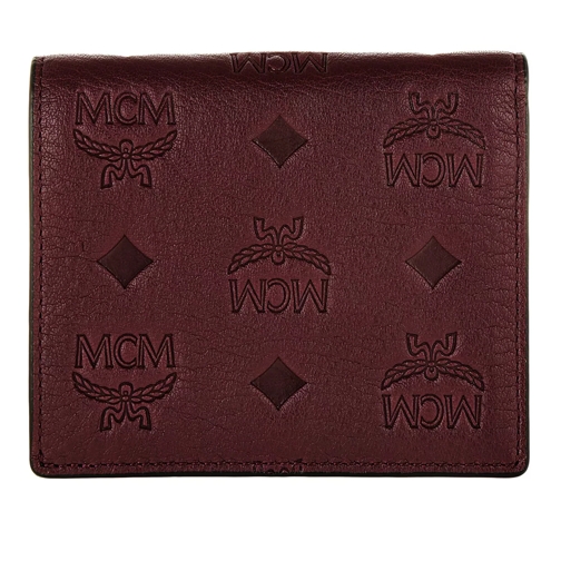 MCM Klara Leather Fold Medium Flat Rustic Brown Portafoglio con patta
