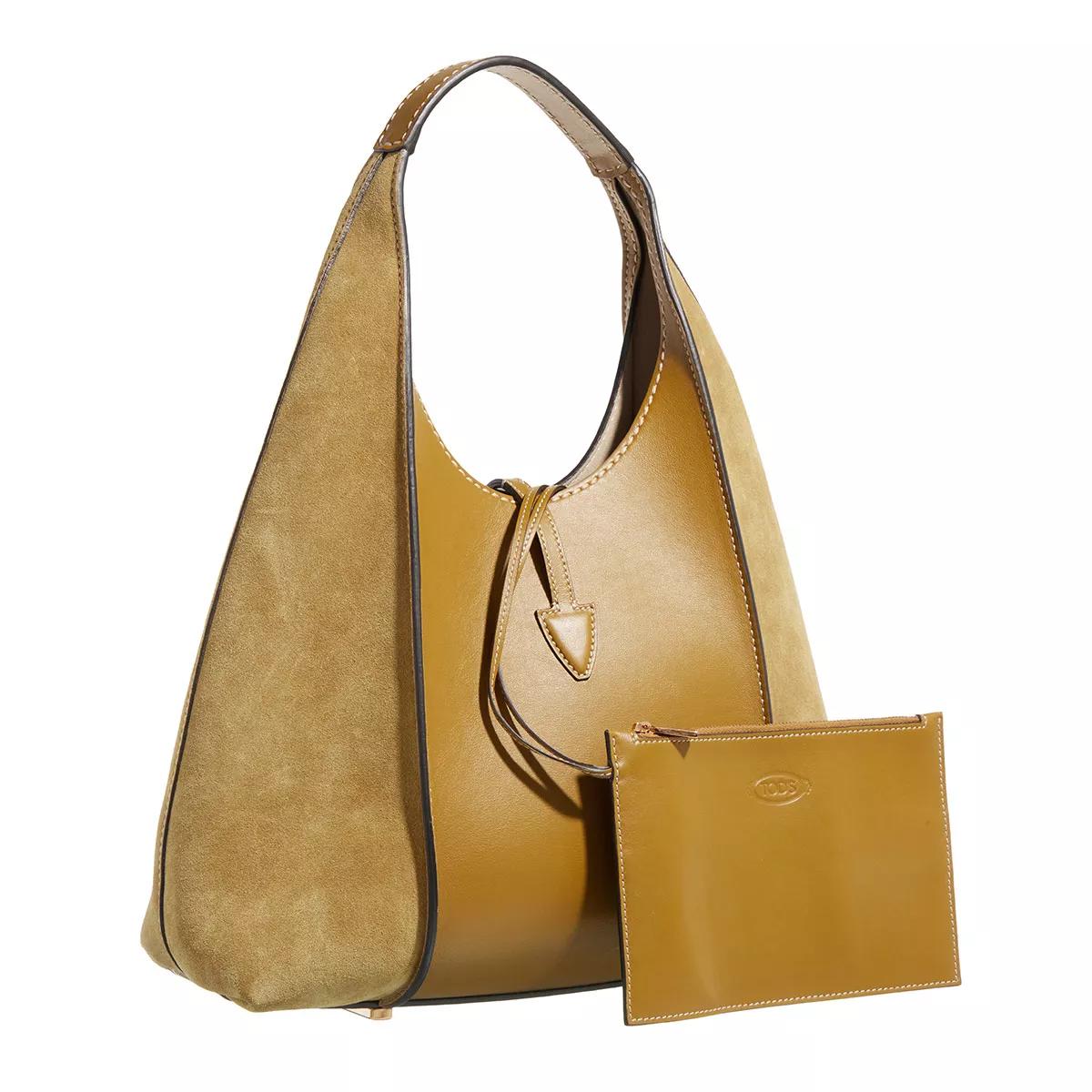 TOD'S Hobo bags T Timeless Hobo Bag In Smooth Leather And Suede in groen