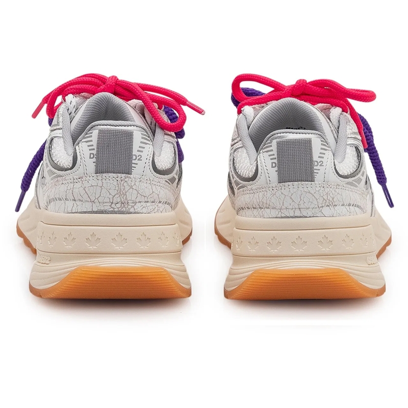 Dsquared2 Low-Top-Sneaker Sneakers dal design dinamico con lacci a contrasto grau(Image 3)