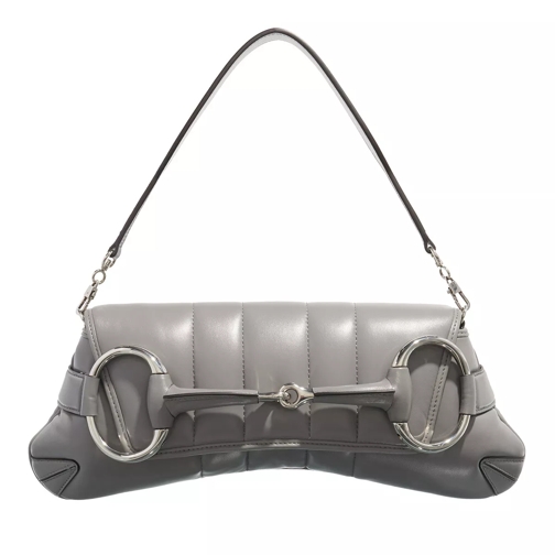 Gucci Horsebit Chain Medium Shoulder Bag Dusty Grey Shoulder Bag