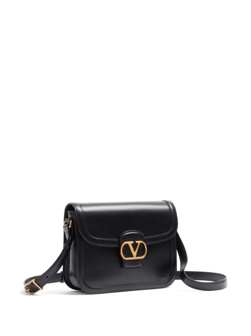 Valentino Garavani Hobo bags Luxurious Black Leather 9To5 Shoulder Bag With Cha in zwart