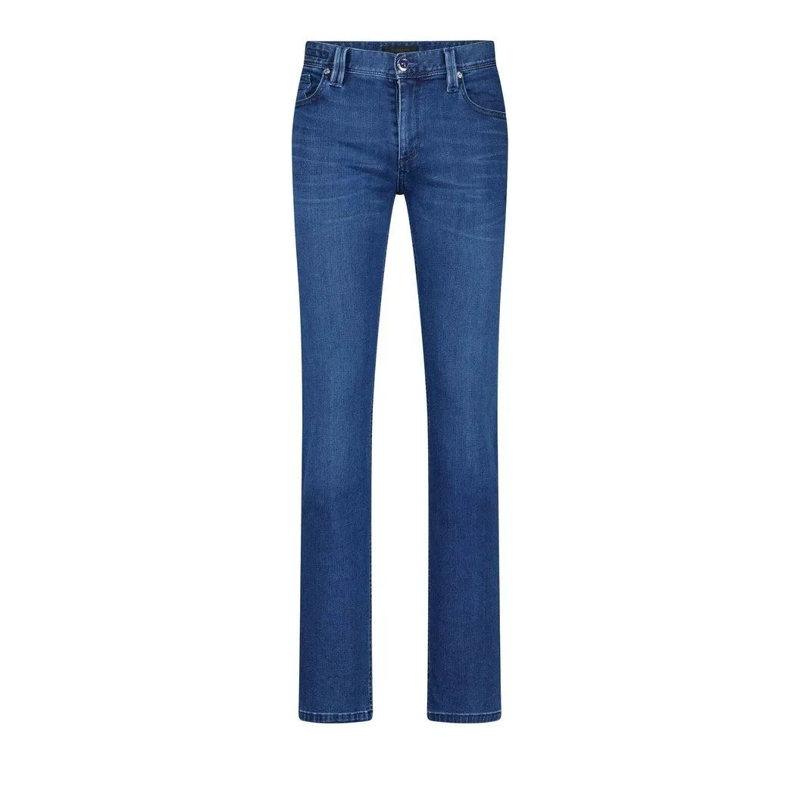 Alberto Jeans Slim Fit Jeans Pipe Blau