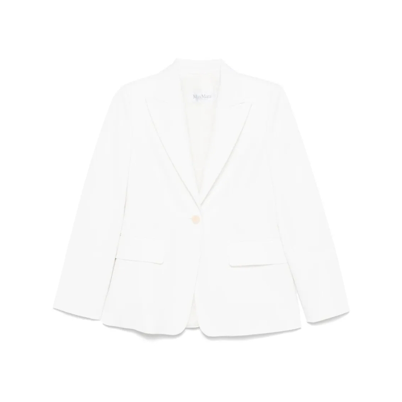 Max Mara Blazer Single-Breasted Blazer With Tailored English Rear  White