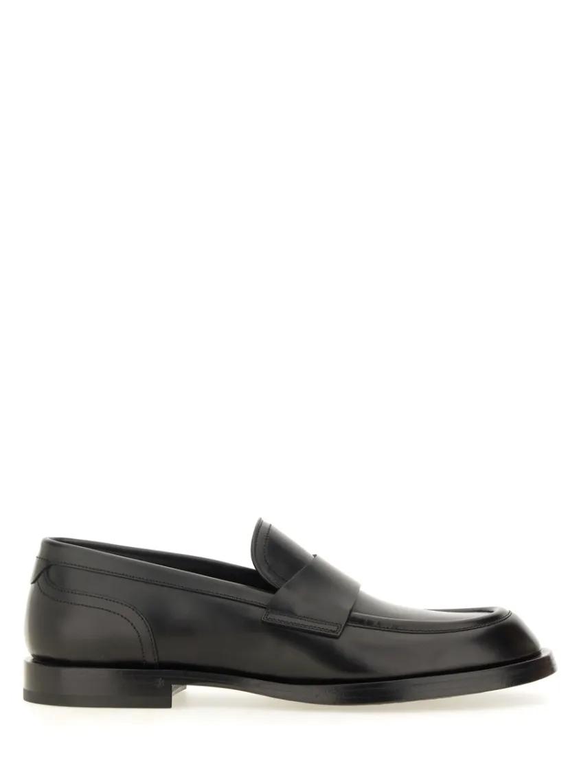 Mocassins Femme Dolce & Gabbana City Trek En Cuir Noir Avec Logo - Taille EU 37.5 - Occasion Très Bon état