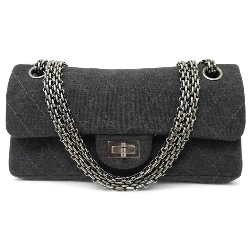 Chanel Schoudertas CHANEL A36286 RABAT 2.55 OST WEST JERSEY TASHE IN  grau